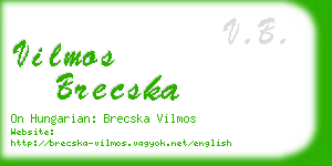 vilmos brecska business card